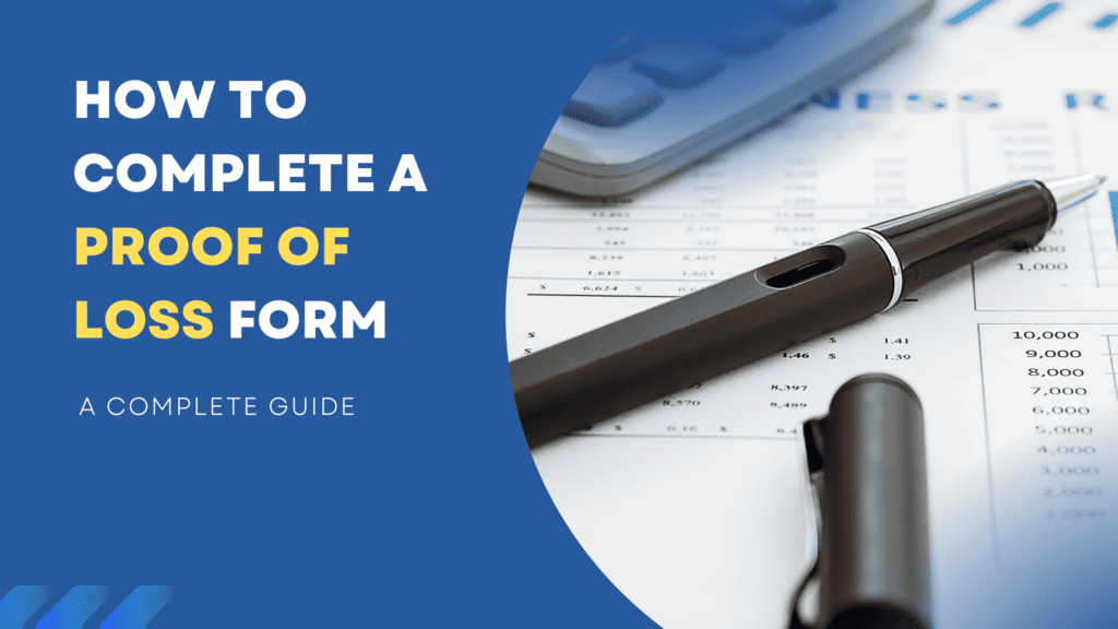 how to complete an auto proof of loss form Ontario